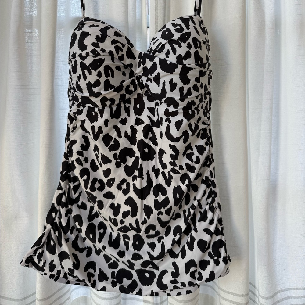 Leopard Print Tankini Top with built in bra.